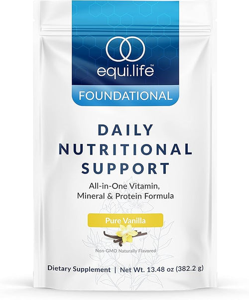 Daily Nutritional Support Shake — Pure Vanilla Bag | 15g Vegan Protein, Vitamins, Minerals & Detox | 14 Servings